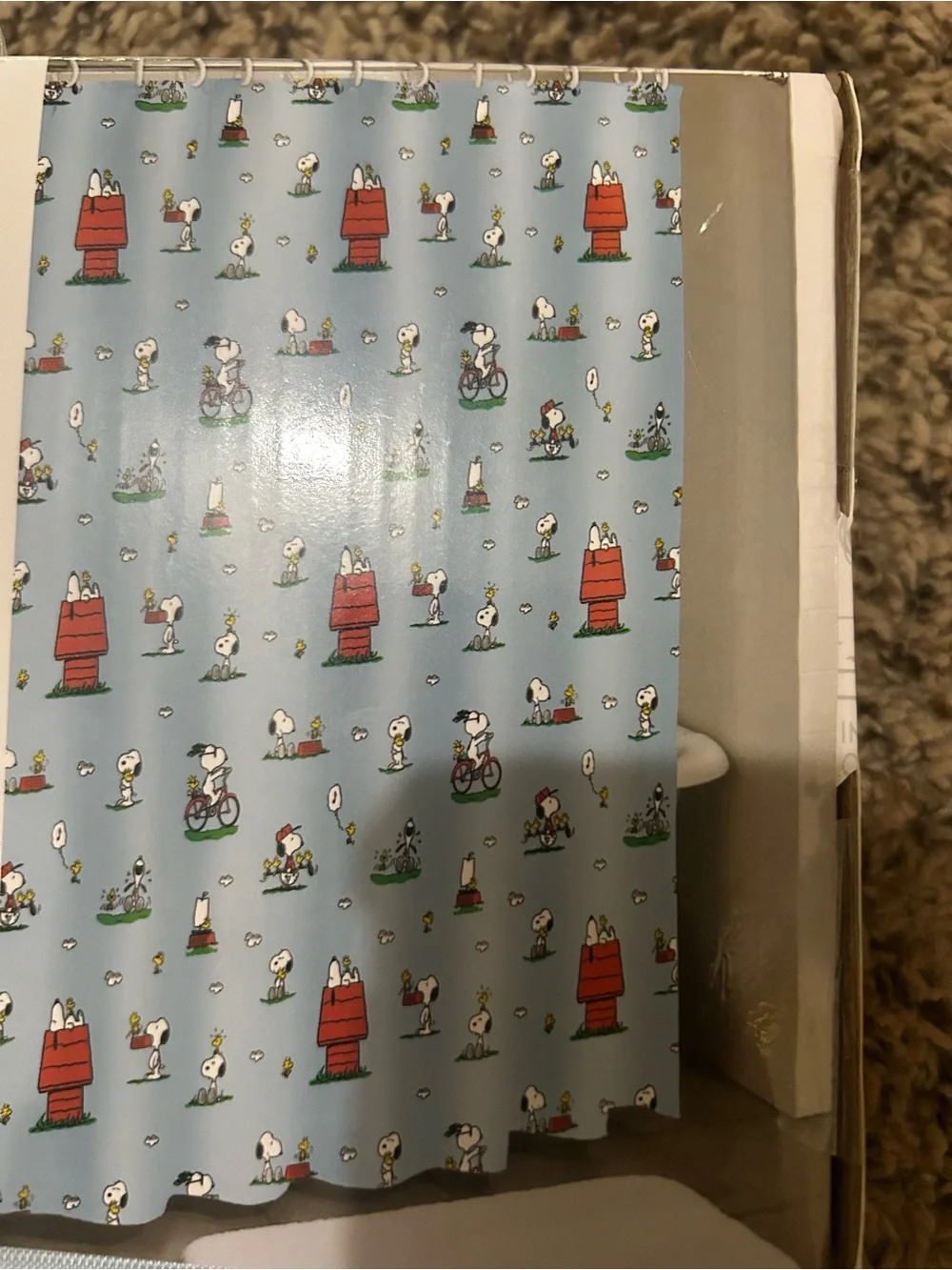 Peanuts shower curtain